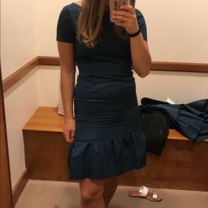 Dark green brooks brothers dress.